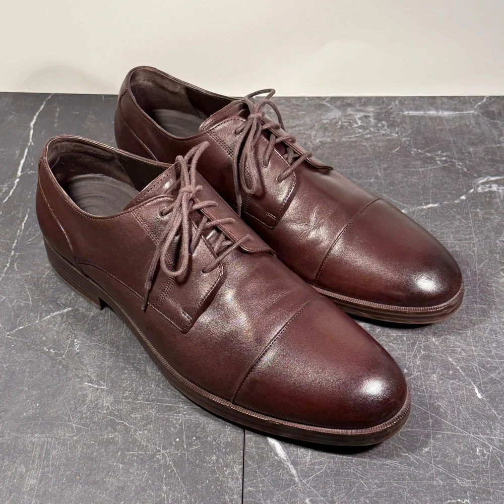 Mens Cole Haan Shoes | Size 10 | Brown‎ Grand.OS Cap Toe Leather Derby C24521